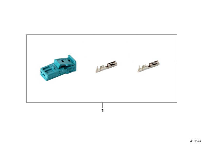 Repair kit, socket housing, 2-pin