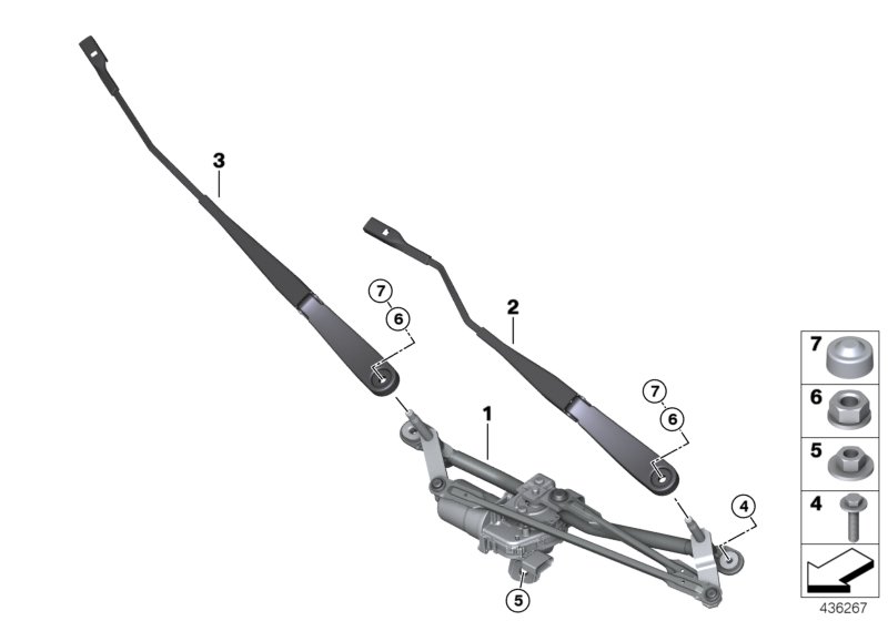 Single wiper parts