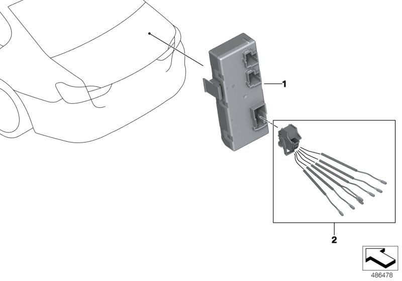Control unit, tailgate function module
