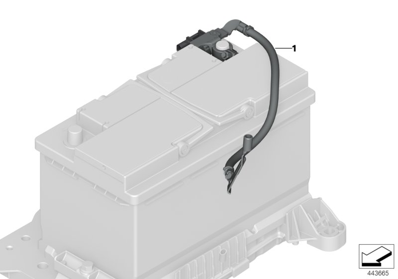Battery lead, negative, IBS