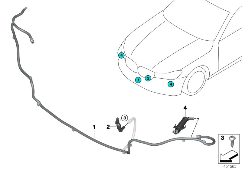 Single parts for head lamp cleaning