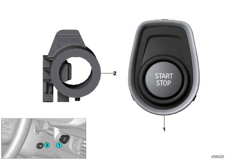 Switch, Start/Stop, and emerg.start coil