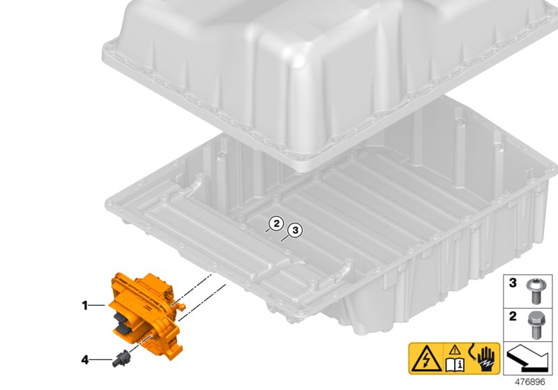 High-voltage accumulator, connector