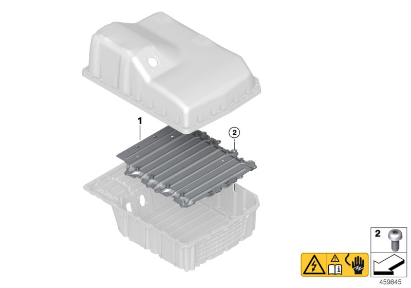 High-voltage accumulator, module bracing