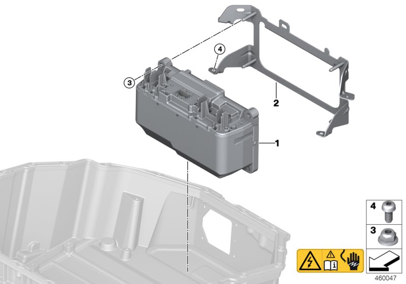 High-voltage accumulator, safety box