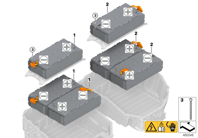 High-voltage accumulator, module