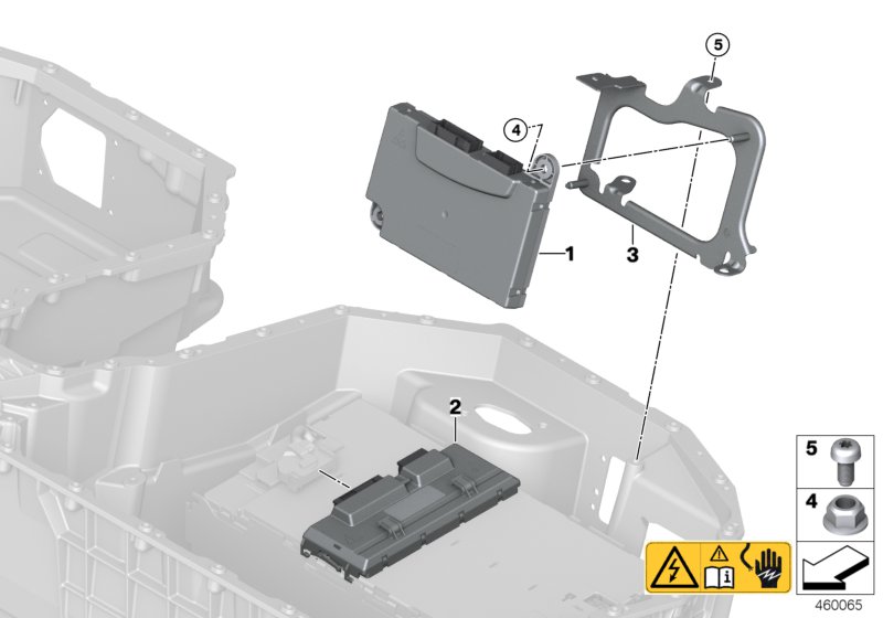 High-voltage accumulator, control units