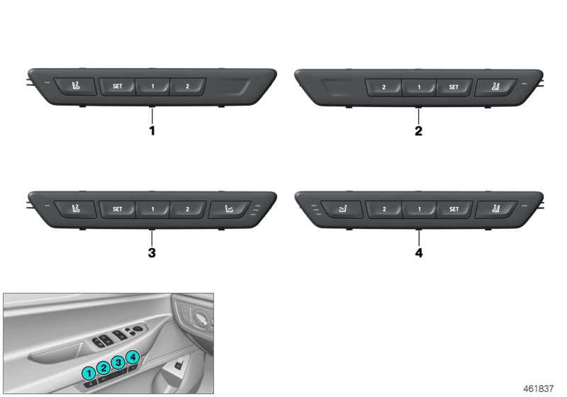 Seat functions driver's side