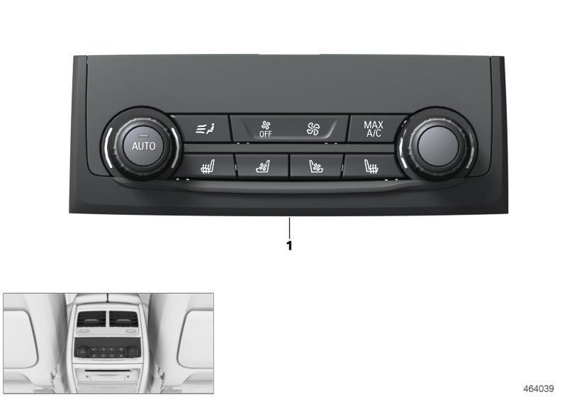 Heating/air conditioner actuation rear