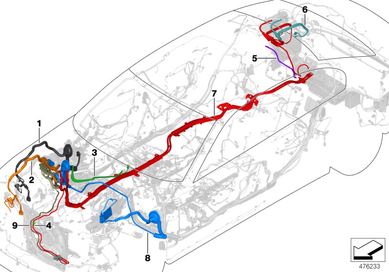 Supply lines main wiring harness