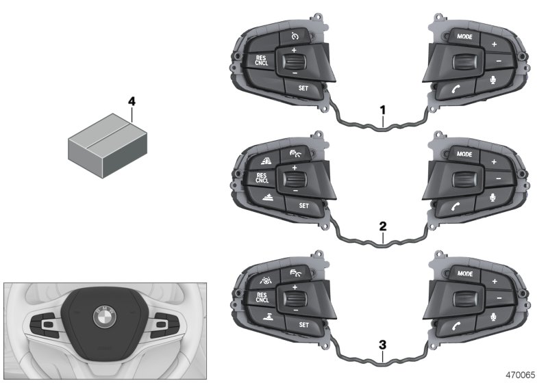Switch, steering wheel, standard