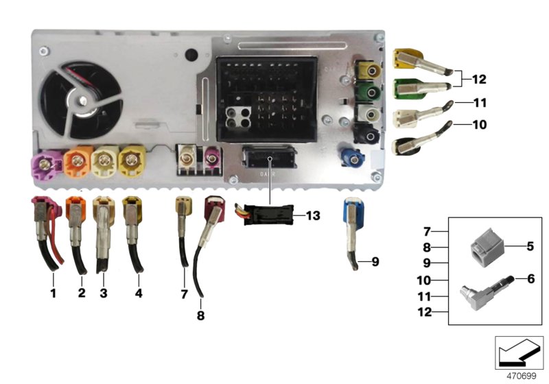 Rep.- wiring harn.assort.Head Unit High