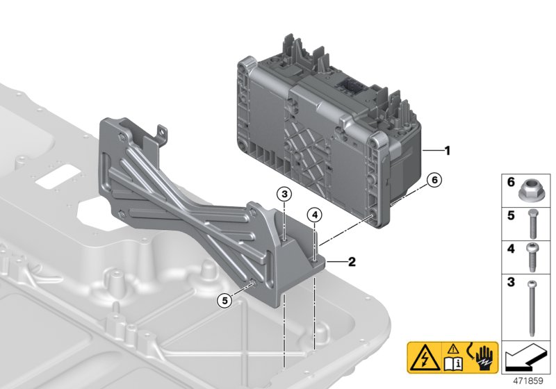 High-voltage accumulator, safety box
