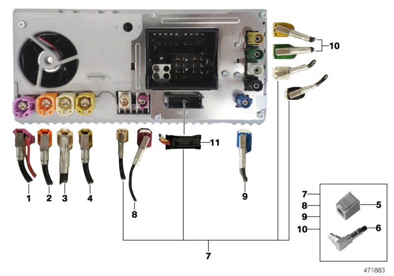 Rep.- wiring harn.assort.Head Unit High