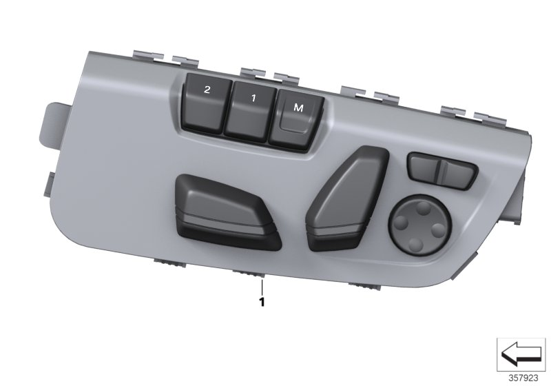 Switch, seat adjustment, memory, driver