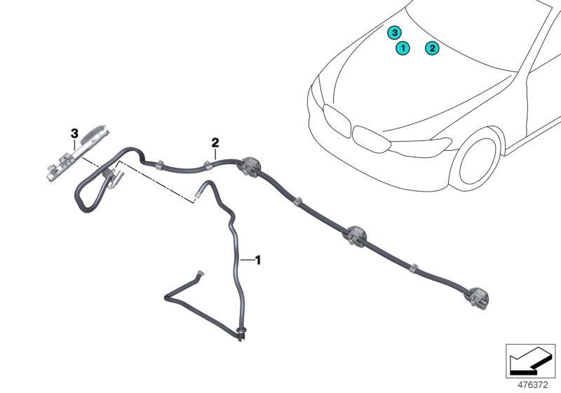 Single parts for windshield cleaning