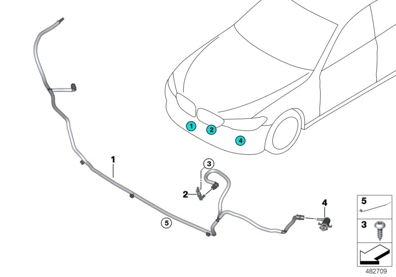 Single parts for head lamp cleaning