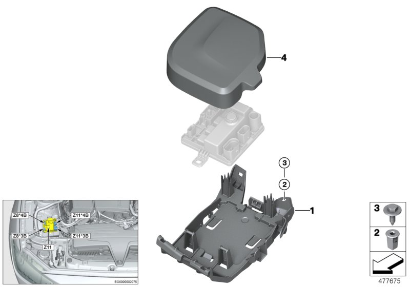 Supply module Z11 mounted parts