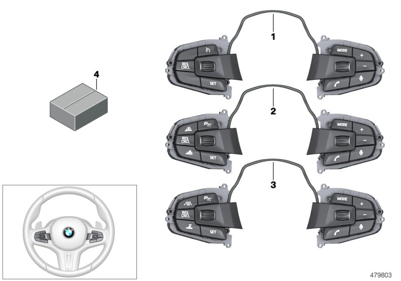 Switch for steering wheel M Sport