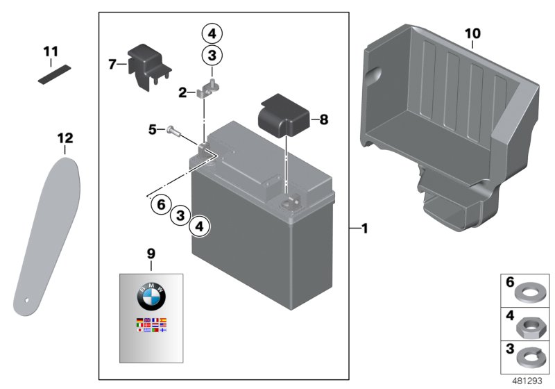 Auxiliary battery, special vehicle