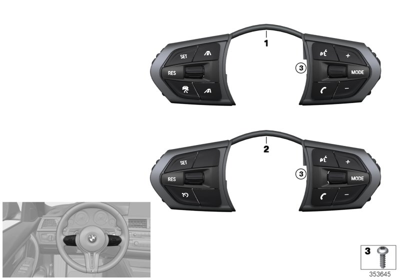 Switch,strng.wheel,multifunct. M-Sport