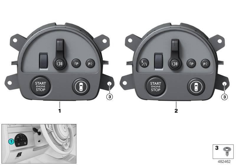 Control unit lights