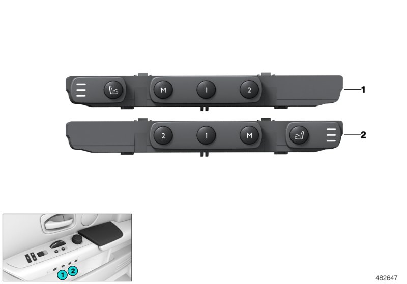 Seat functions rear pass.compartment