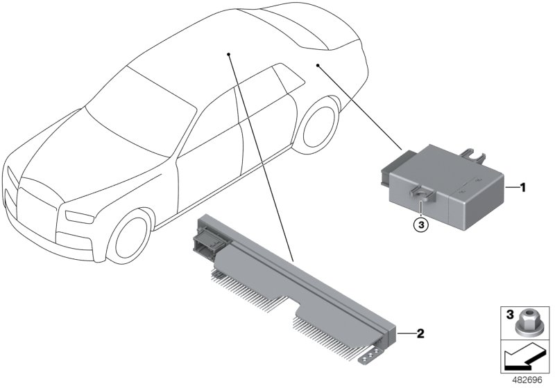 Control unit starlight headliner