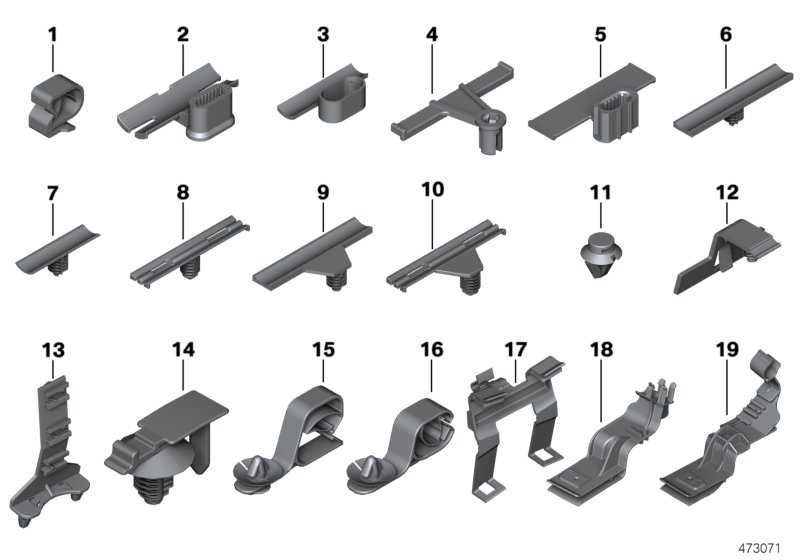 Various cable holders