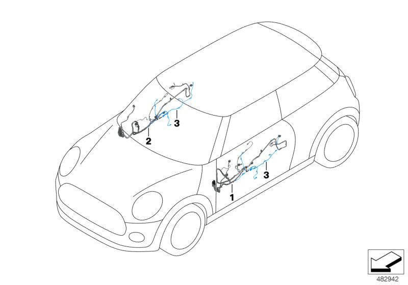 Door wiring harness