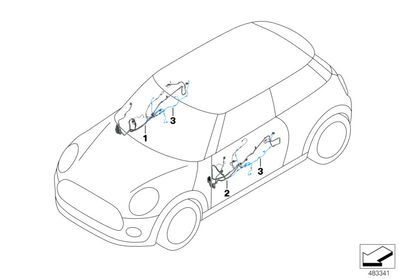 Door wiring harness
