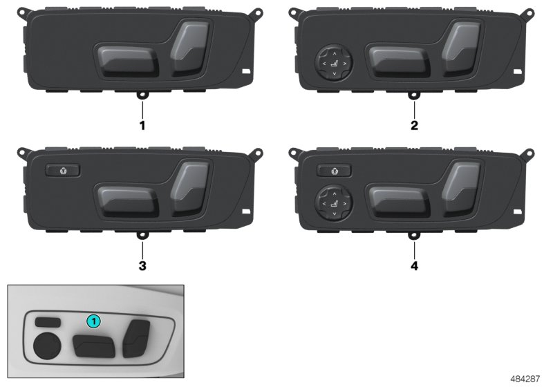 Seat adjustment switch, driver