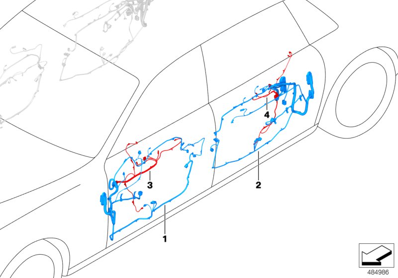 Door cable harness