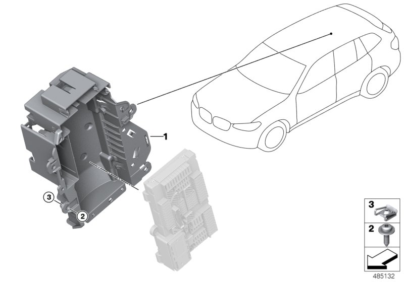 Device holder, luggage compartment