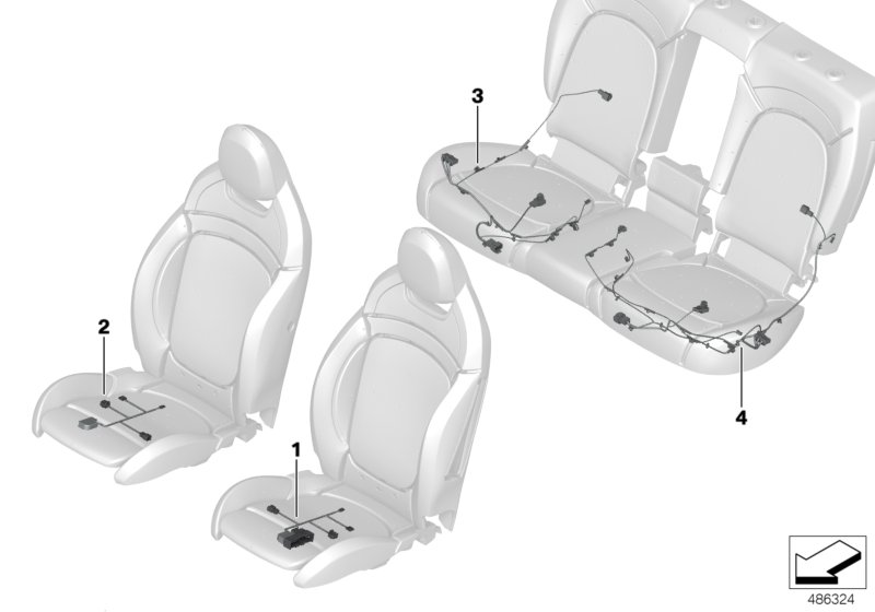 Wiring set seat
