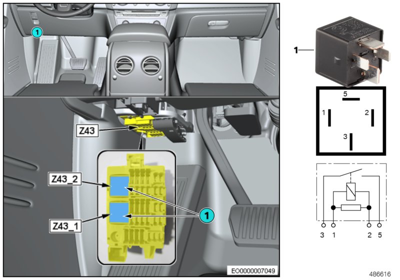 Relay terminal 30B Z43
