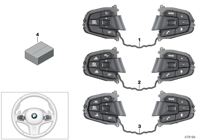 Switch for steering wheel M Sport