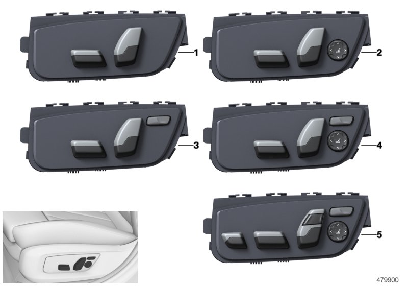 Seat adjustment switch, driver