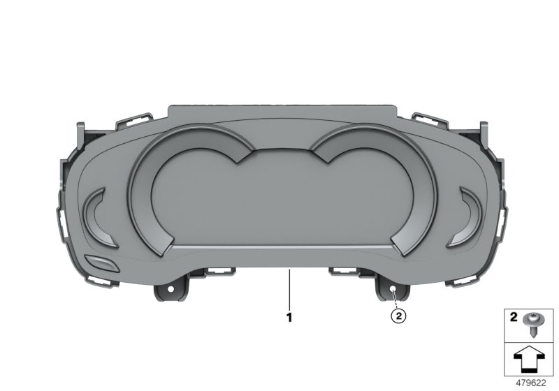 Instrument cluster MID without HUD