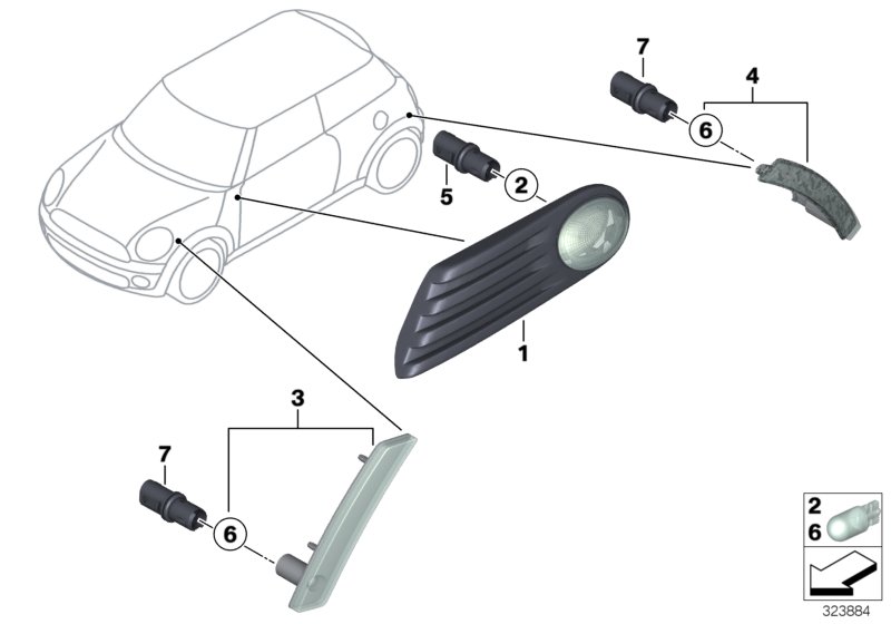 Direction indicator/side-marker lamp