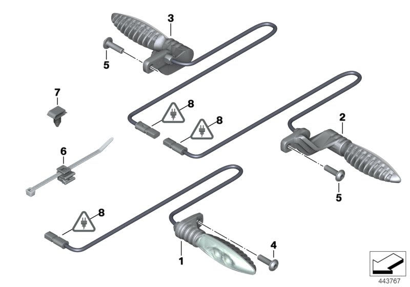 LED flashing turn indicators