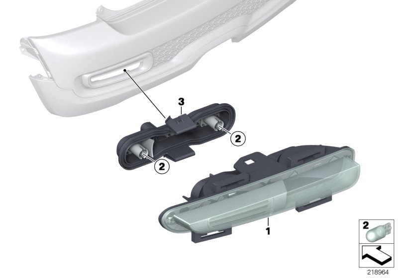 Rear fog/reversing light