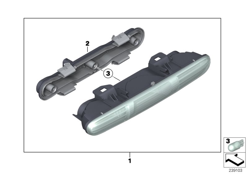 Rear fog/reversing light