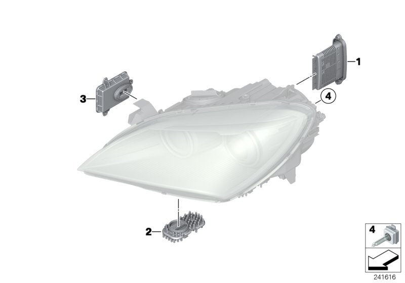 Headlight, electronic parts, Xenon light