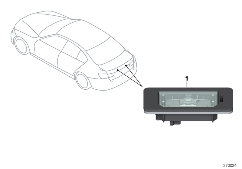 Number-plate light LED