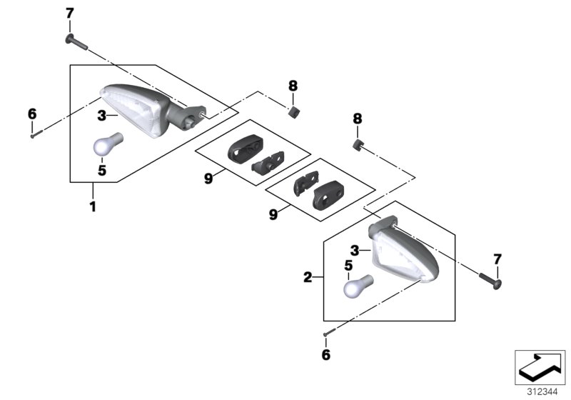 Turn indicators, rear
