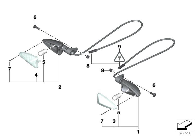 Turn indicators, front