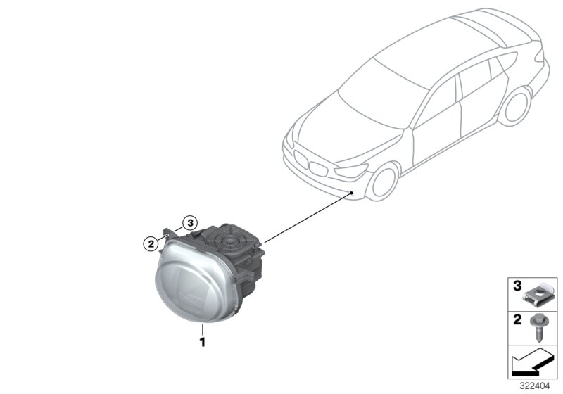 Headlight, dynamic light spot