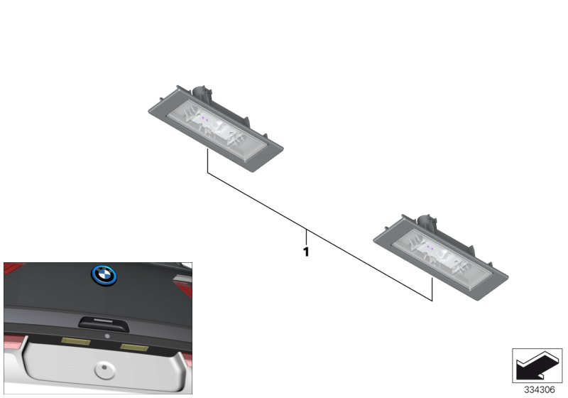 Registration plate lamp