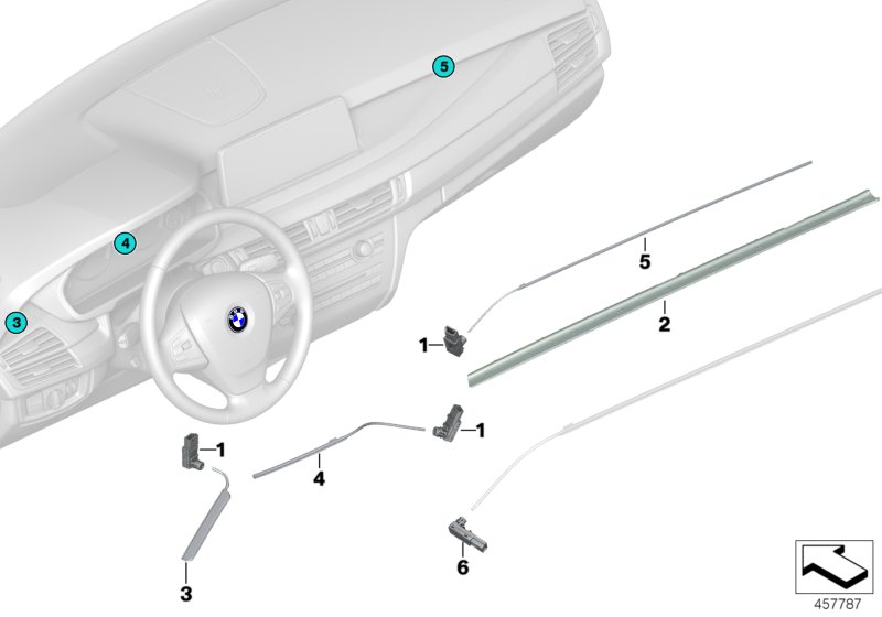 LED module/fibre-optic cond., dashboard